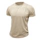 thumbnail image 1 of pstuiky camisetas de hombre, Camiseta de manga corta para hombre, estilo casual, lisa, con cuello redondo y botones camisetas de hombre m, 1 of 4