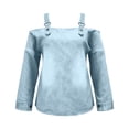 thumbnail image 4 of Womens 2026 Spring Going Out Tops Washed Print Fashion Y2K Spring Tees Casual Long Sleeve Boat Neck Basic Oversized T Shirts, 4 of 4