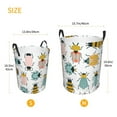thumbnail image 2 of Lsque Colorful Insects pattern Laundry Hamper Basket, Tall Woven Rope Hamper Basket for Clothes, Lightweight Storage Basket, Collapsible Waterproof-Small, 2 of 8