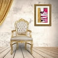 thumbnail image 3 of Pattinian, Merri 23x32 Gold Ornate Wood Framed with Double Matting Museum Art Print Titled - Hot Pink, 3 of 4