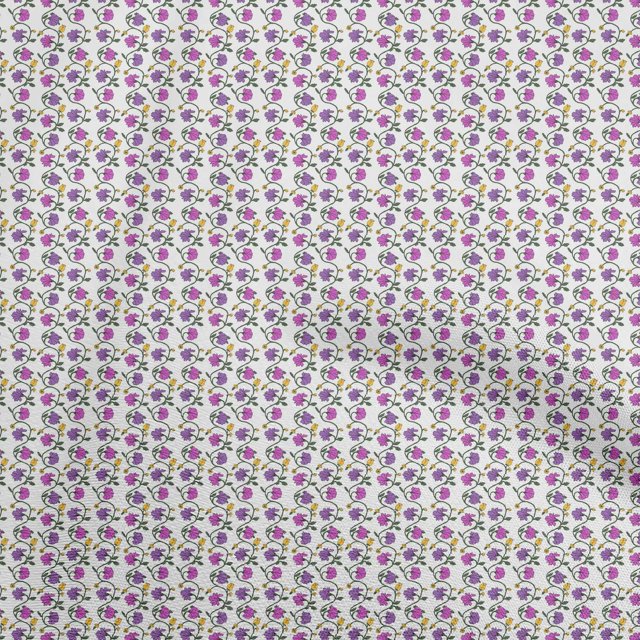 oneOone Viscose Chiffon Purple Fabric Asian Block Craft Projects Decor Fabric Printed By The Yard 42 Inch Wide