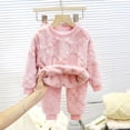 thumbnail image 4 of YunPes Fuzzy 2 Piece Outfit for Toddler Warm Thermal Pullover Tops Pants Suit Boys Girls Winter Cozy Soft Trendy&nbsp;Clothes Sets, 4 of 8