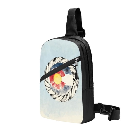 Packable Sling Backpack Fun Colorado Pattern Foldable Crossbody Shoulder Chest Bag Daypack for Women Men