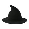 thumbnail image 5 of HAYIMI Women Thickening Type Daily And Festival Witch Hat Halloween Knitted Steepletop Hat, 5 of 6