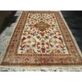 thumbnail image 2 of Wow Medallion Flowers Rectangle Rug Hand Knotted Wool Silk Carpet (5 x 3)', 2 of 6