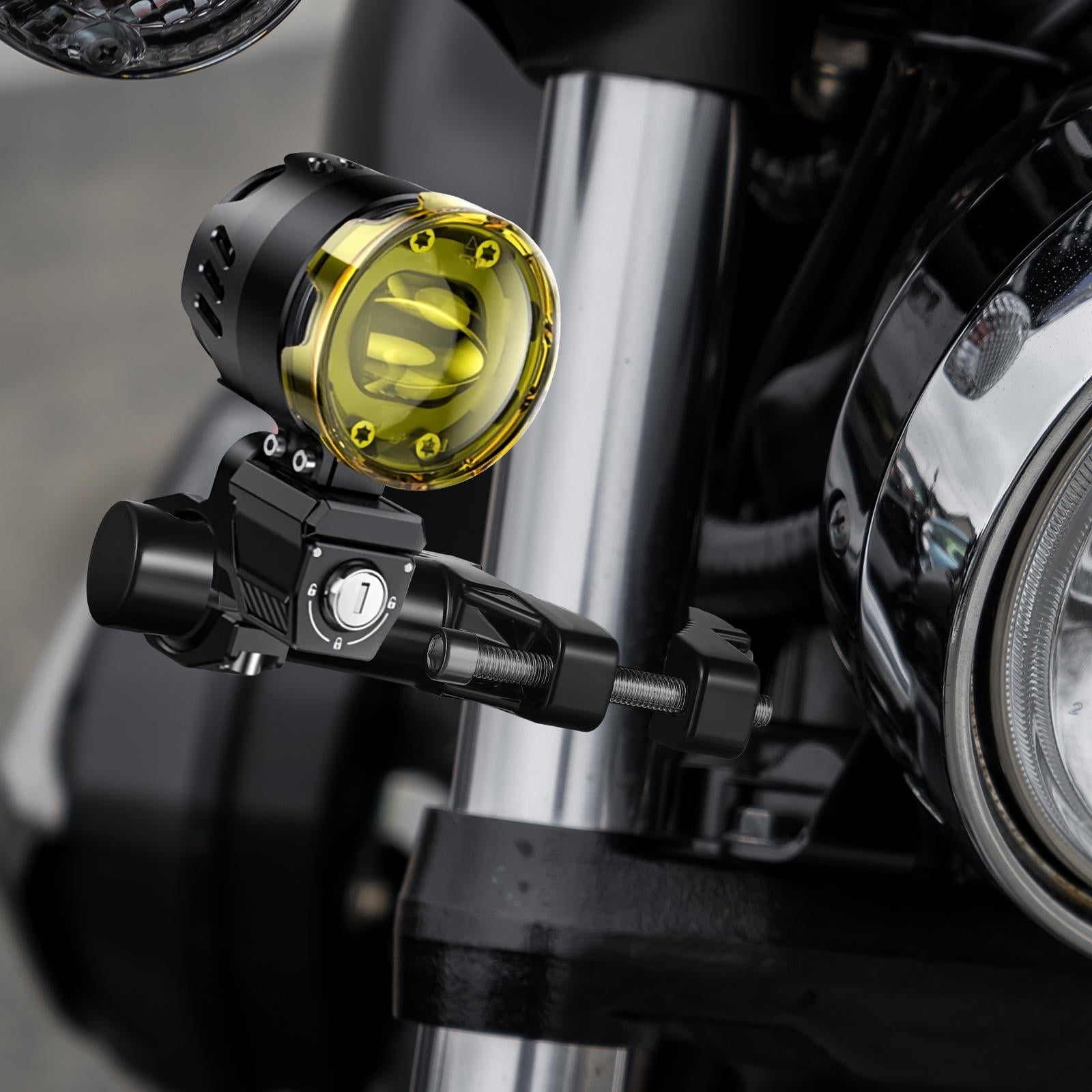 OUNONA 2 Pcs Motorcycle Head Lamp Fixture Aluminium Alloy Sturdy
