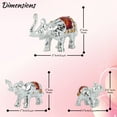 thumbnail image 7 of Matashi Silver Plated Crystal Studded Family of Elephants Ornaments, 7 of 7