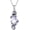 Violet Purple, variant on SISGEM 925 Sterling Silver Vintage Snake Pendant Necklace with 12 Months Birthstone Jewelry Gifts for Women