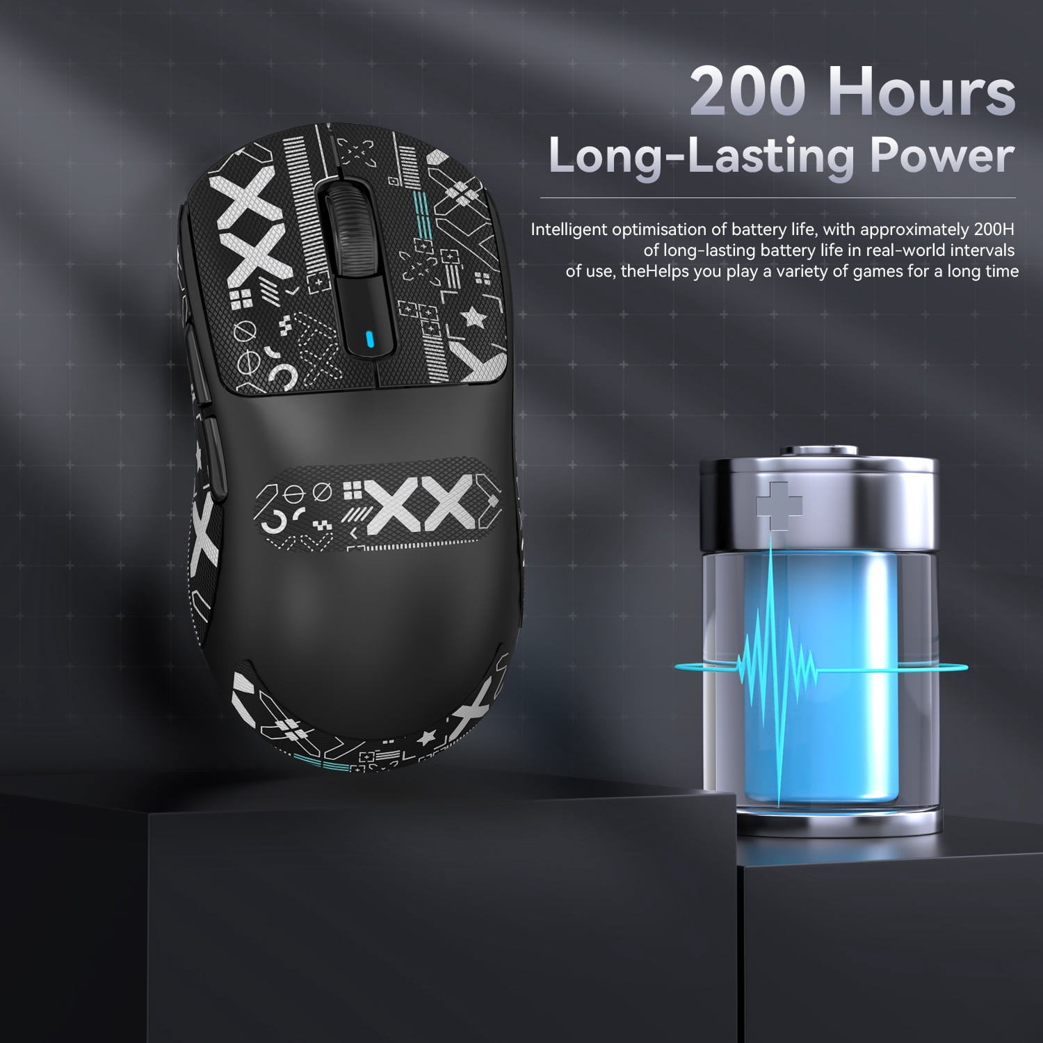 ATTACK SHARK X3 49g SUPERLIGHT Gaming Mouse, PixArt PAW3395 Sensor, BT/2.4G Wireless/Wired, 6 Adjustable DPI up to 26000, for Win10/11/Xbox/PS/Mac