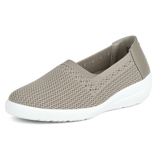 JENN ARDOR Womens' SlipOns Loafers Mesh Knit Walking Shoes Platform