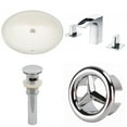 thumbnail image 1 of 19.75-in. W CUPC Oval Bathroom Undermount Sink Set In Biscuit - Chrome Hardware - Overflow Drain Incl. AI-26054, 1 of 9