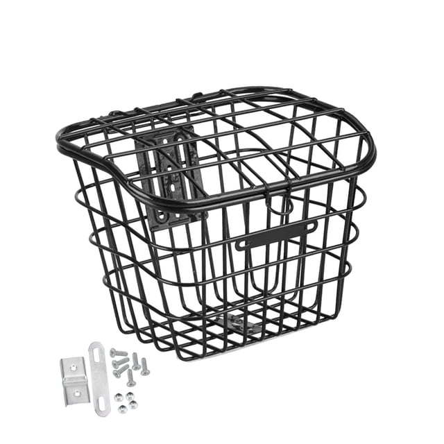 Cesta para bicicleta con tapa Kusrkot para niños Negro