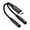 Black, variant on USB C to Double 3.5mm Sound Cable Headphone Female Car Auxiliary Cable Type C Cord Heavy Duty Stereo Adapter