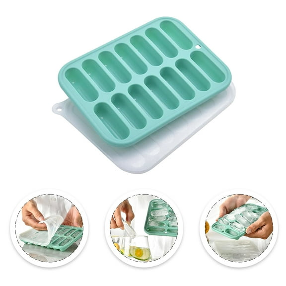 Beaupretty Silicone Freezer Molds for Sausage Silicone Ice Cube Tray Green 1Pcs