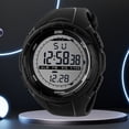 thumbnail image 2 of Reloj Digital Al Hasta 50 M Con Retroiluminación LED Regalo para Estudiantes Y Hombres (negro), 2 of 9