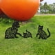thumbnail image 2 of Juego de 3 Estatuas de Gato de Metal TANGJMXG Decoración de Jardín Poste de Jardín, 2 of 5