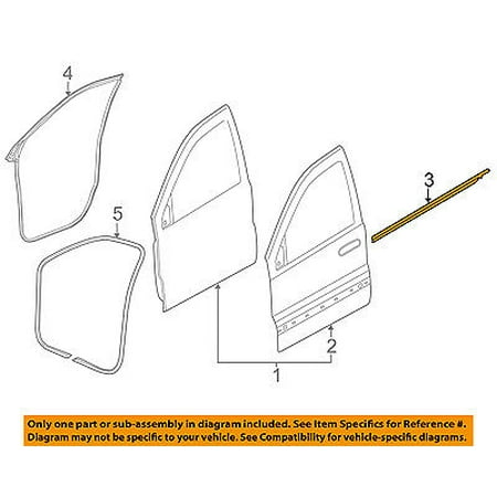 Front Door Window Sweep-Belt Molding Weatherstrip Left 55399291AD