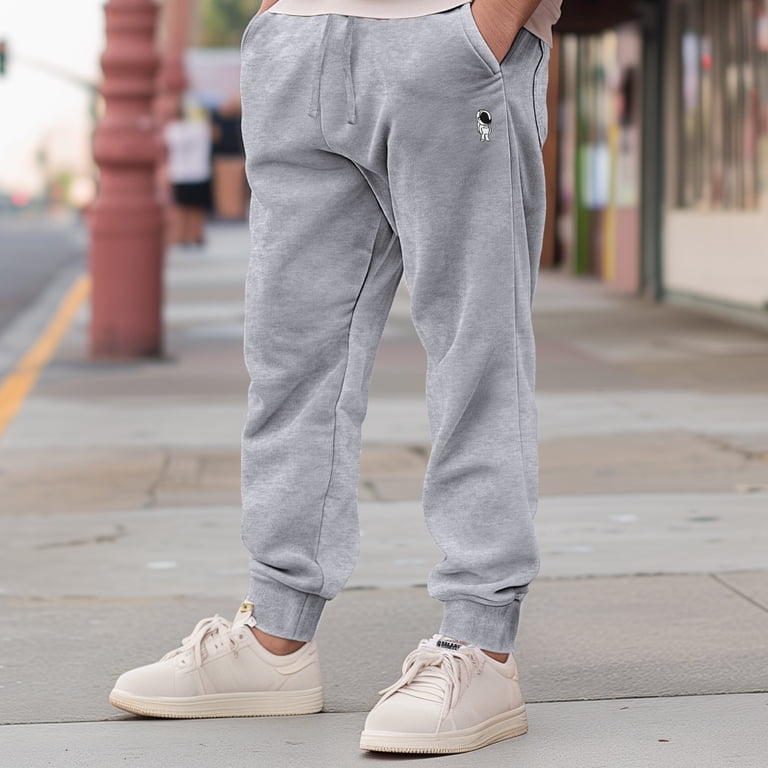 Dalix Astronaut Embroidery Jogger Midweight Fleece Sweatpants Soft