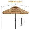 thumbnail image 6 of Autlaycil 9 ft Solar LED Lights Thatched Tiki Umbrellas, Pool, Patio, Beach, 6 of 7