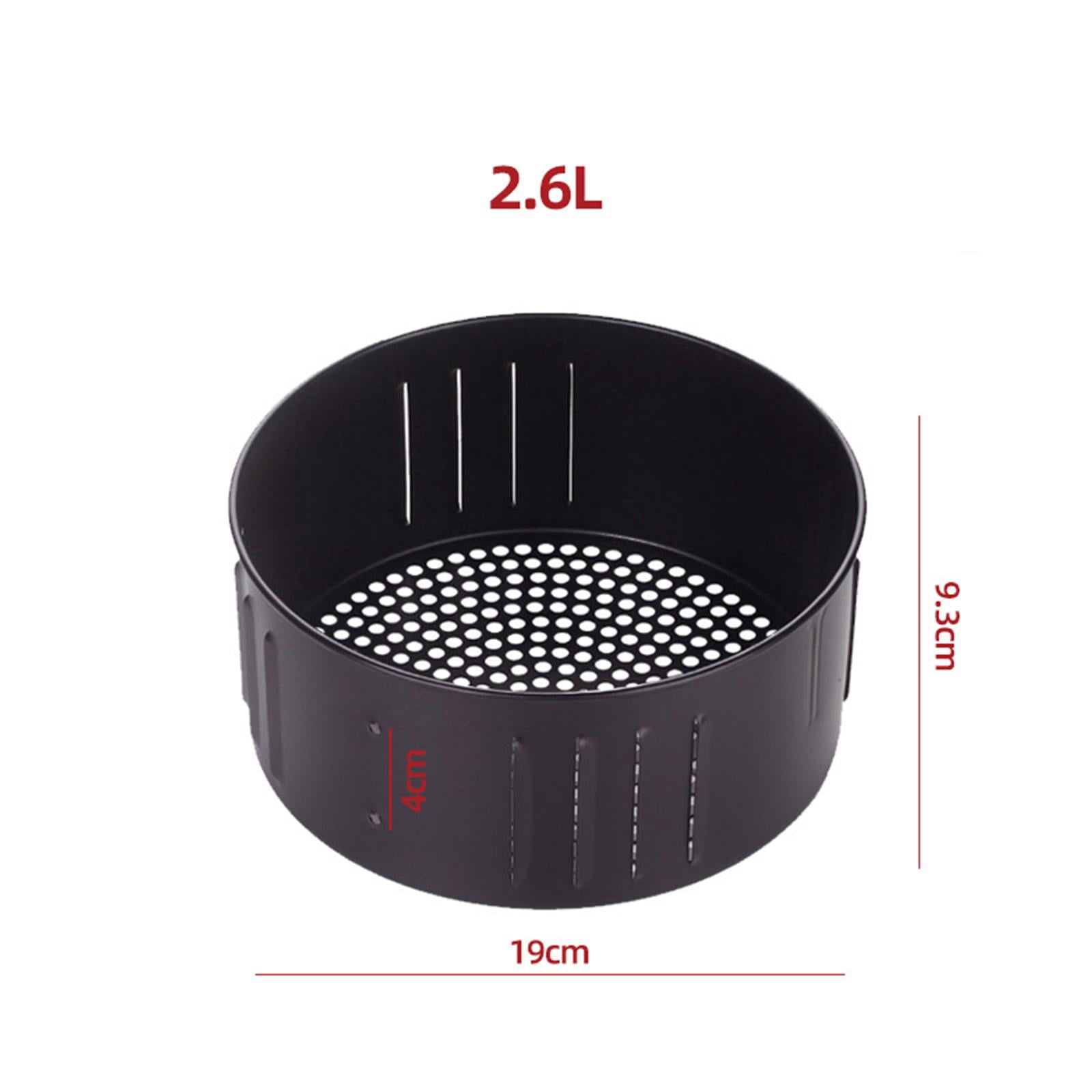 Fiocias Air Fryer Replacement Basket Baking Tray Practical Non Stick Reusable Pot Bottom 2.6L 19x9.3cm
