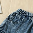 thumbnail image 5 of Utlike Girls 2 Pcs Outfits Set Toddler Sleeveless Vest T Shirt Tops Denim Skirts Outfits Girl'S Cheap Clothing Set Size 18 Months-24 Months, 5 of 7