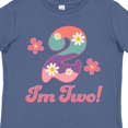 thumbnail image 4 of Inktastic 2nd Birthday Retro Flowers 2 Year Old Girl Girls Toddler T-Shirt, 4 of 5