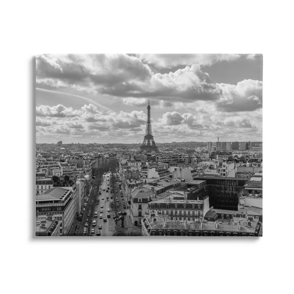 Stupell Industries Urban France Cityscape Travel & Places Photography Gallery Wrapped Canvas Art Print Wall Art, 20 x 16