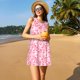 thumbnail image 3 of Fotbe pink heart Vestido de Verano sin Mangas para Mujer – Vestido Midi Línea A, Estilo Camiseta Floral, Vestido Playero Casual y Fluido, 3 of 7