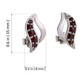 thumbnail image 2 of Bohemian Garnet Post Back  Wave Earrings, 2 of 4