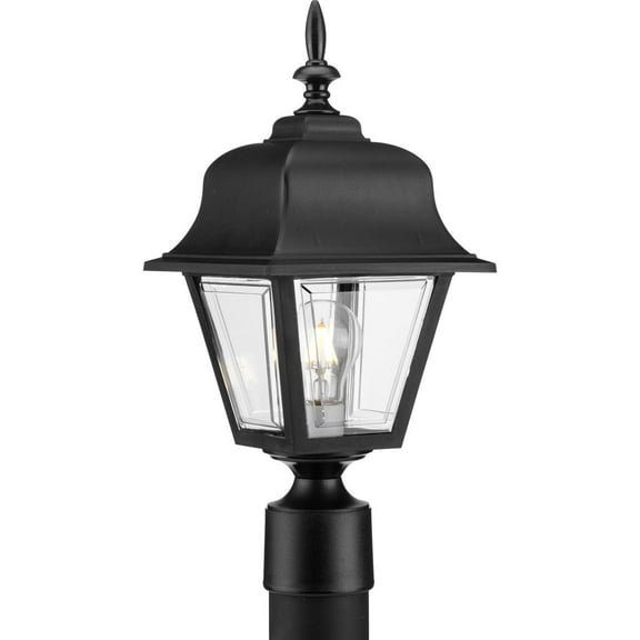 Progress Lighting Non-Metallic Post Lantern, 1-Light & Black Finish, 18"