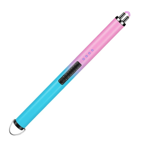 C Pink Blue Gradient Rechargeable Arc Lighter For Candles Kitchen Stove Usb Charging Windproof Flameless Electric Igniter