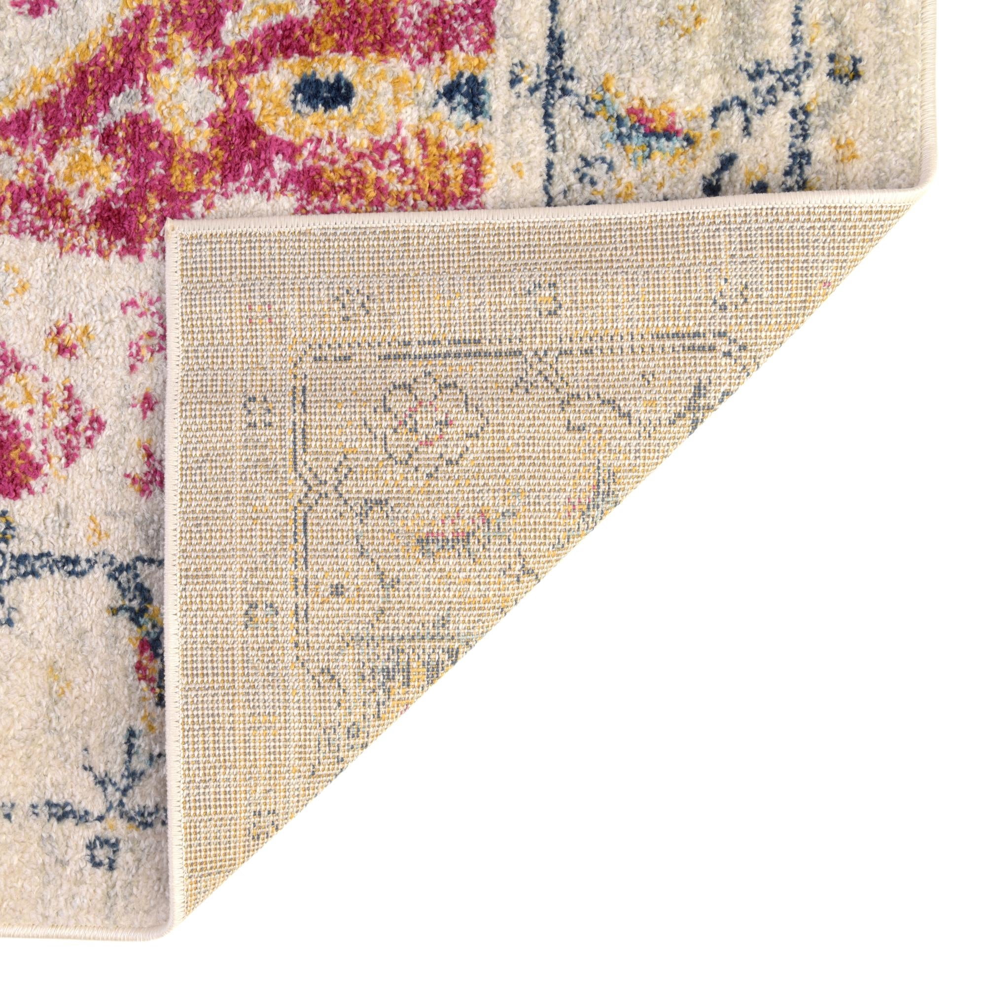 Unique Loom Madeline Vintage Collection Area Rug - Jackson (2' x 3' Rectangle Pink Gray/Ivory)