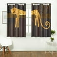thumbnail image 3 of Mkhert Cheetah Blackout Window Curtain Kitchen Curtain 26X39 Inch, 2 Panels, 3 of 3