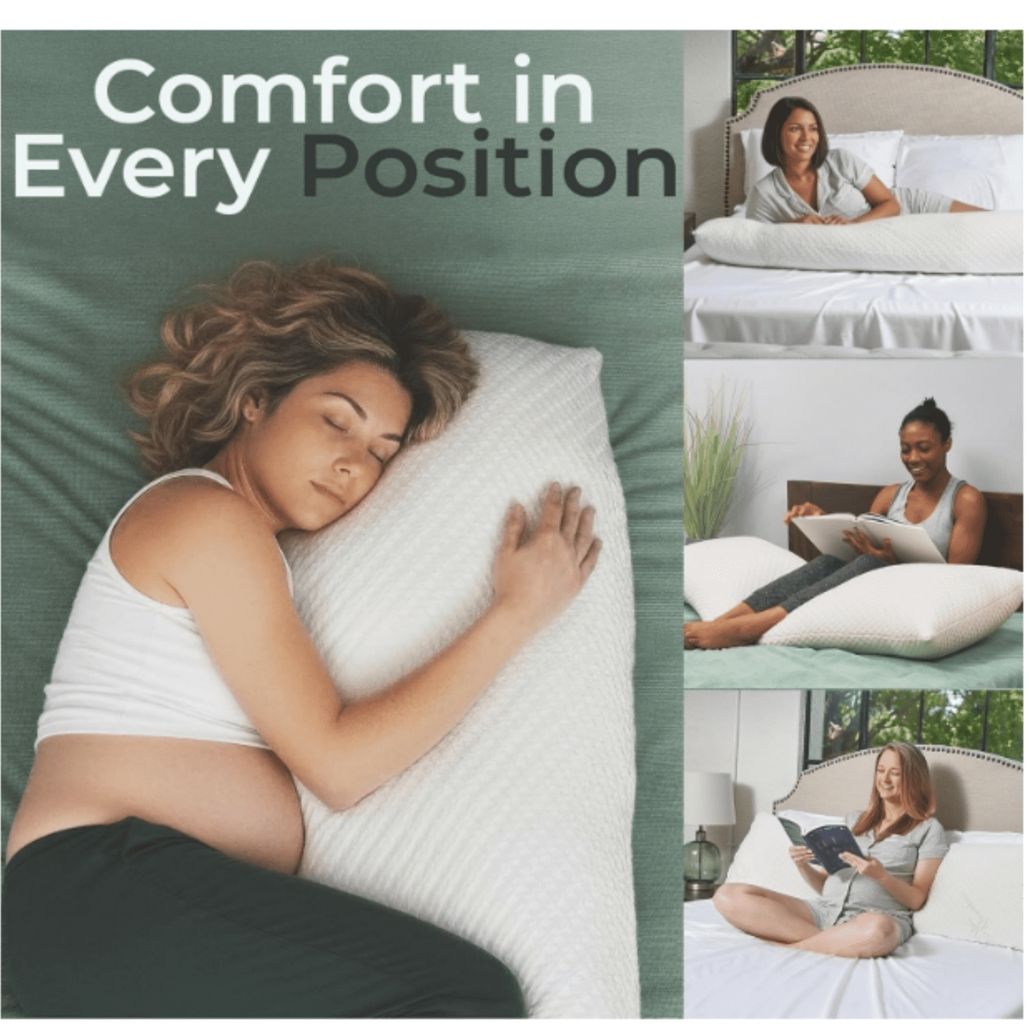 Body Pillow for Adults, Cozy Comfort Down Alternative Pregnancy Pillows - Soft, Supportive, Breathable Side Sleepers Maternity Pillow - Long Cuddle Pillow for Bed, 20x54 Full Body Pillow
