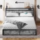 thumbnail image 5 of Base Cama Queen Size, Bluelander con Conectores y Puertos USB, Base de Cama con Almacenamiento, Gris, 5 of 5