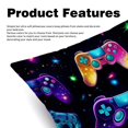 thumbnail image 2 of Game Controller Covers- Set of 2 Throw Pillows in Various Sizes (16x16, 18x18, 20x20 inches) with Stylish Patterns for Home Decor and Comfort - Pillow Inserts Included, 2 of 6