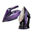 thumbnail image 2 of SOKANY Cordless Steam Iron 2400W Lightweight Portable Anti-Drip Self-Cleaning Clothes Iron with Ceramic Soleplate Auto Shut-Off 360mL Water Tank 12.2 inches / 31 cm Purple, 2 of 4
