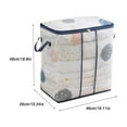 thumbnail image 2 of Boovnll Clothes Storage Bins with Lids, 58L Extra Large Capacity Storage Bags with Reinforced Handles & Zipper for Bedroom Comforters, Blankets, Clothes Organizer, Storage and Organization, 2 of 5