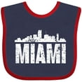 thumbnail image 3 of Inktastic Miami Skyline Grunge Boys or Girls Baby Bib, 3 of 4