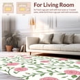 thumbnail image 2 of ODIKA 5'x7' Machine Washable Non-Slip Area Rug, Botanical Vine Scroll Accent with Intricate Floral Motifs High Traffic Rug with Pad, Pink, 450146, 2 of 8