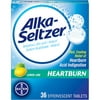Alka Seltzer Effervescent Heartburn Relief Antacid Tablets Without Aspirin, Lemon Lime - 36 Count