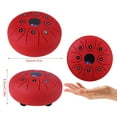 thumbnail image 2 of Tambor de percusión Mini tambor de lengua de acero de 5.5 pulgadas. 8 notas. C-Key. tambor de mano. tambor de bolsillo de acero. instrumento de percusión con mazos. bolsa de transporte para meditación Tomshoo  Tambor de percusión, 2 of 6