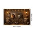 thumbnail image 3 of Eespoir Western Cowboy Retro Party Decor, Indoor Outdoor Atmosphere Photography Backdrops, Banners Hanging Cloth Garage Door Cover For Theme Event(E), 3 of 6