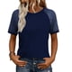 thumbnail image 1 of Camiseta de manga corta casual de manga de Raglan fuera del hombro, camisetas de manga corta de mujer de verano de moda, 1 of 8