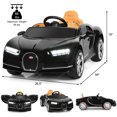 thumbnail image 2 of Costway 12V Licensed Bugatti Chiron Kids Ride On Car RC w/Storage Box&MP3 Black, 2 of 10