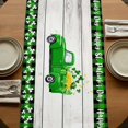 thumbnail image 5 of Table Runners 72 Inches Long Dress Scarves, Saint Patrick's Day Farmhouse Kitchen Table Runner, Coffee Tablerunners, Spring Green Grass Truck Gray Wood Plaid 16x72 Inch, 5 of 9