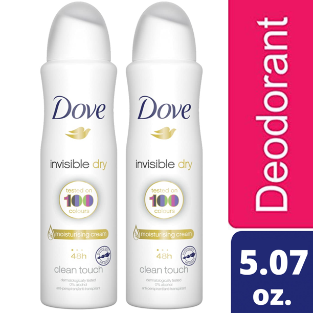 Dove Go Fresh Invisible Dry Moisturizing Cream,Clean Touch AntiPerspiration Deodorant Dry Spray