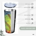 thumbnail image 5 of 20oz Insulated Tumbler with Lid and Straw Colorful Tie Dye Weed Reusable Travel Cup Stainless Steel Water Bottle Car Cup, 5 of 8