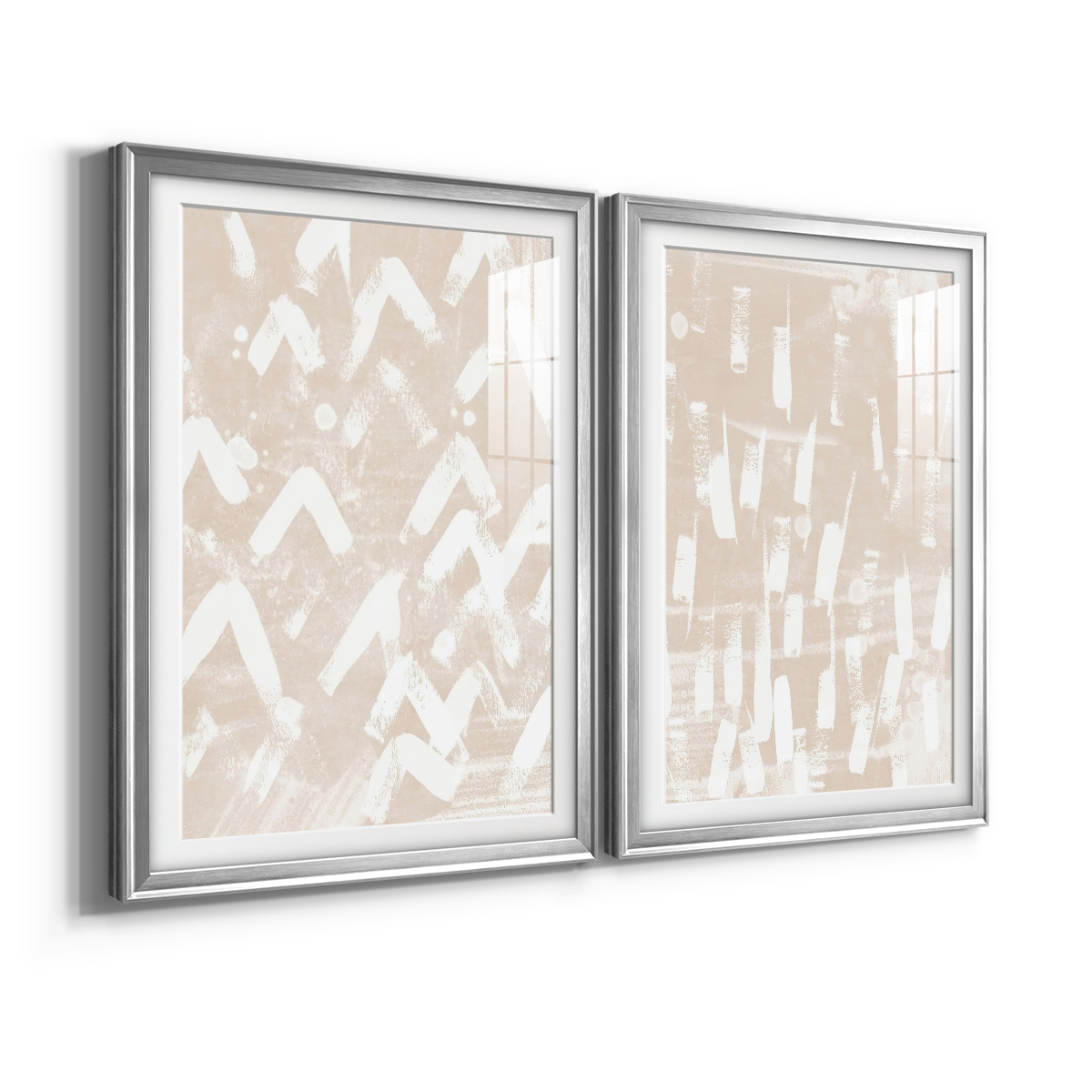 Wexford Home Earth Etching III Premium Framed Print, 30.5" x 42.5" - Ready to Hang, Silver (Set of 2)