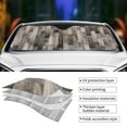 thumbnail image 5 of Disketp Windshield Sun Shade, Car Sun Shade For Front Window Wooden Texture Sunshades Sun Visor Protector Blocks Uv Rays Foldable, 5 of 9